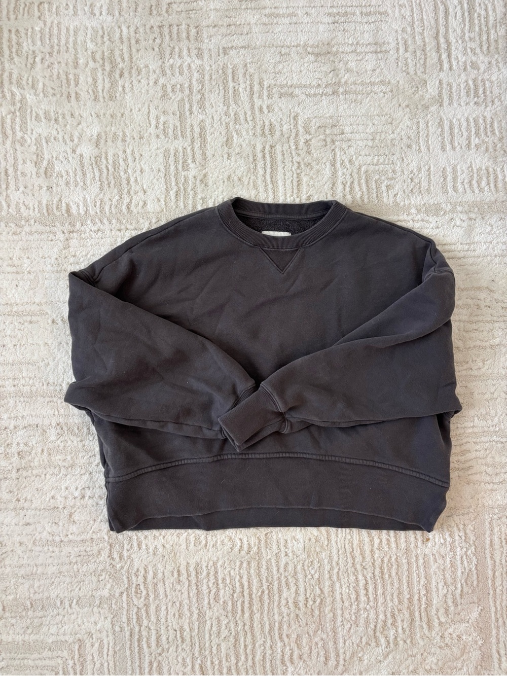 Abercrombie & Fitch Charcoal Crewneck Sweater